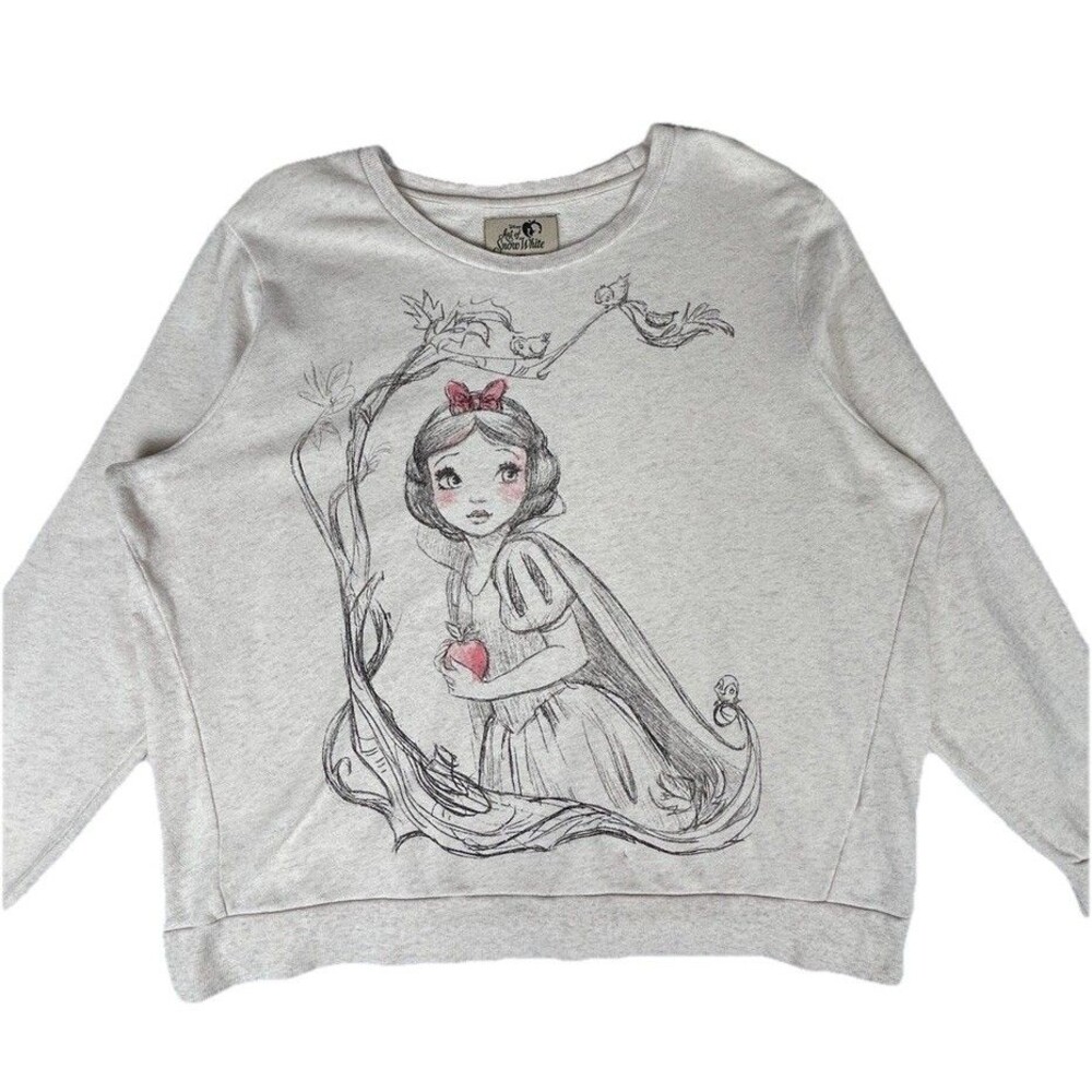 Disney Art of Snow-White 100% Cotton Graphic Pullover Sweatshirt EUC Size 2XL